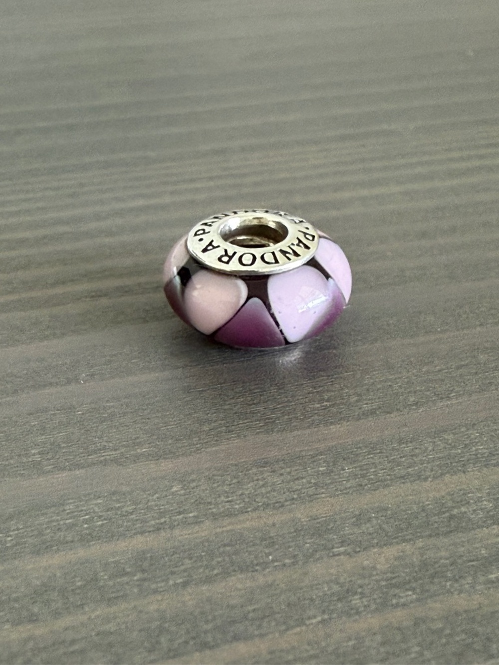 Pandora Purple Murano Glass Charm 925 ALE